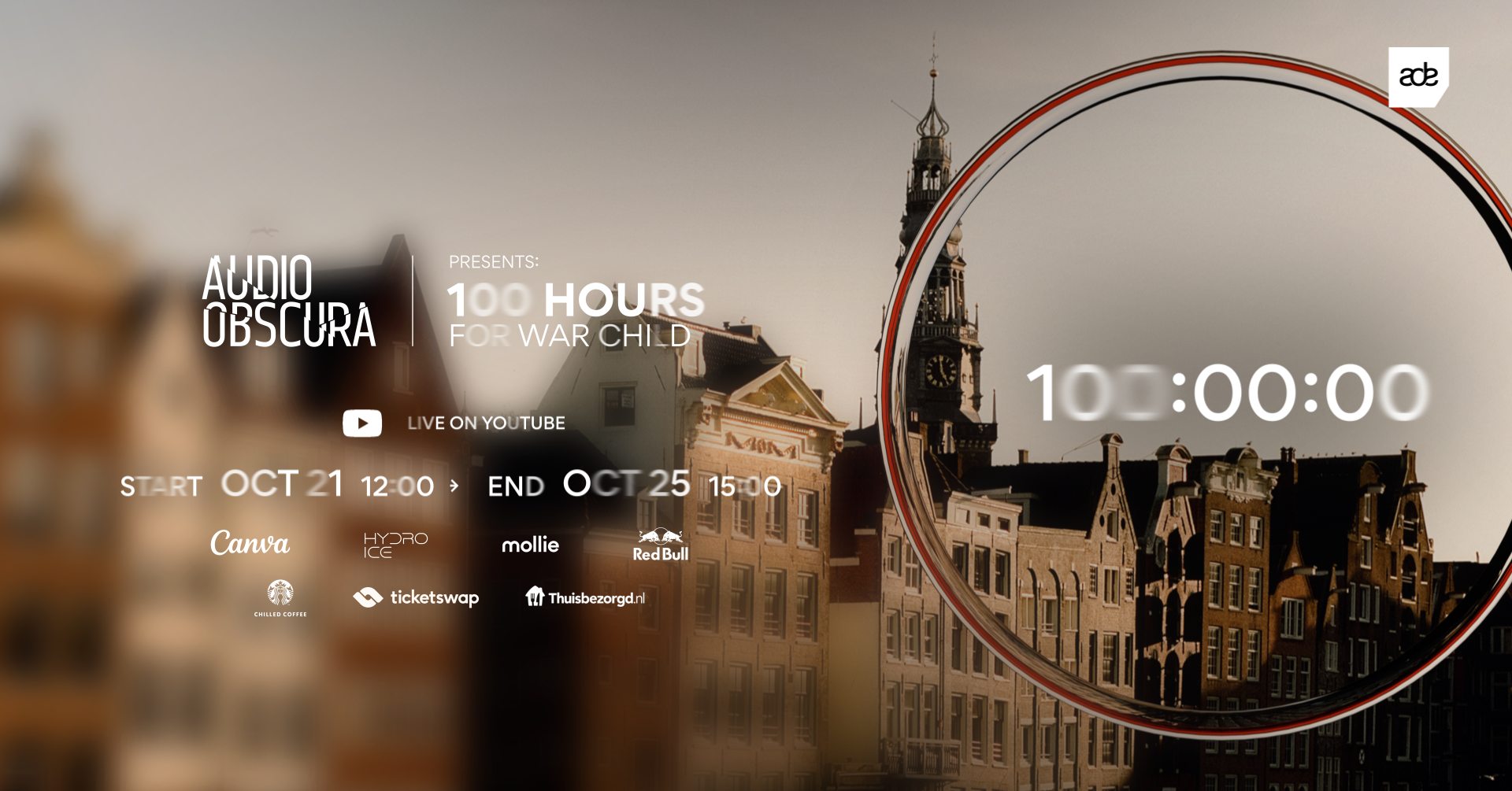 Audio Obscura organiseert 100 uur durende dj-marathon voor War Child tijdens ADE