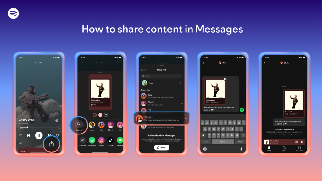 Spotify introduceert berichtenfunctie in mobiele app