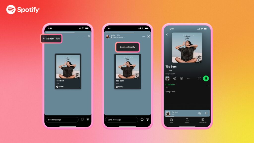 Spotify breidt Instagram-integratie uit met audio-previews en real-time luisternotities